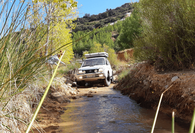 4x4 Car crossing a river